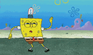 spongebob does a squiggly dance